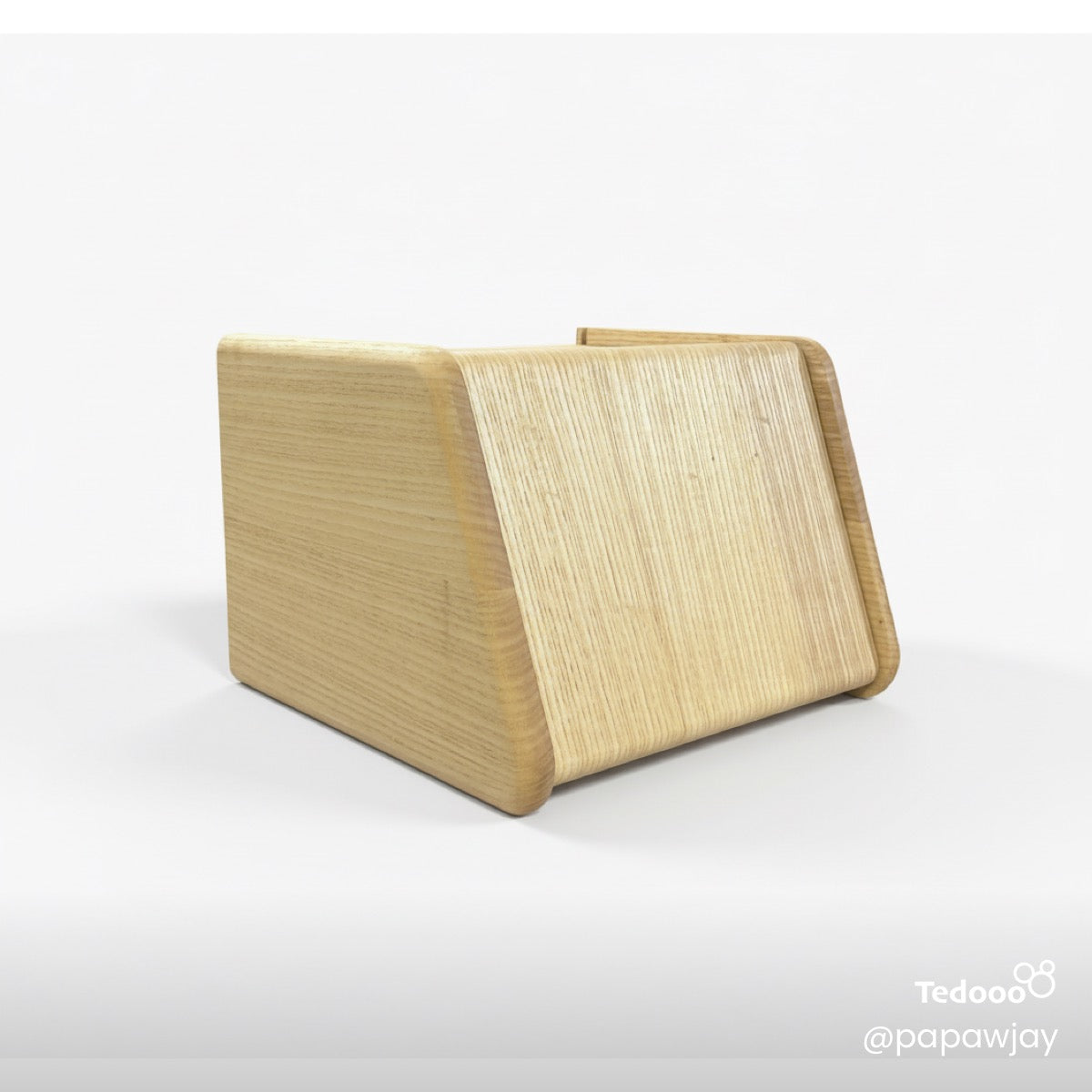 Wooden Bread Box with Spice Rack Shelf - Space Saving Countertop Storage