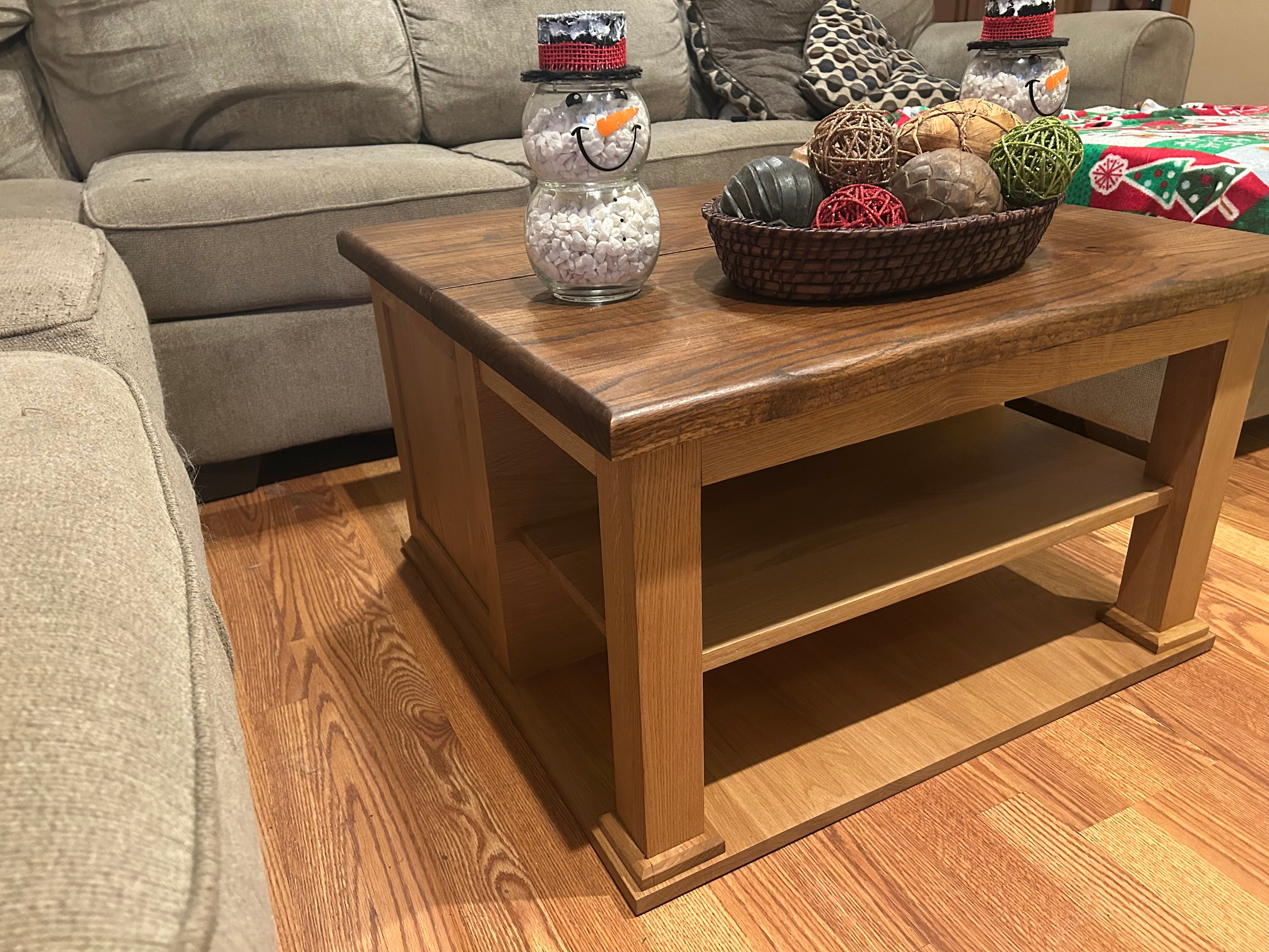 heirloom lift-top coffee table in living room