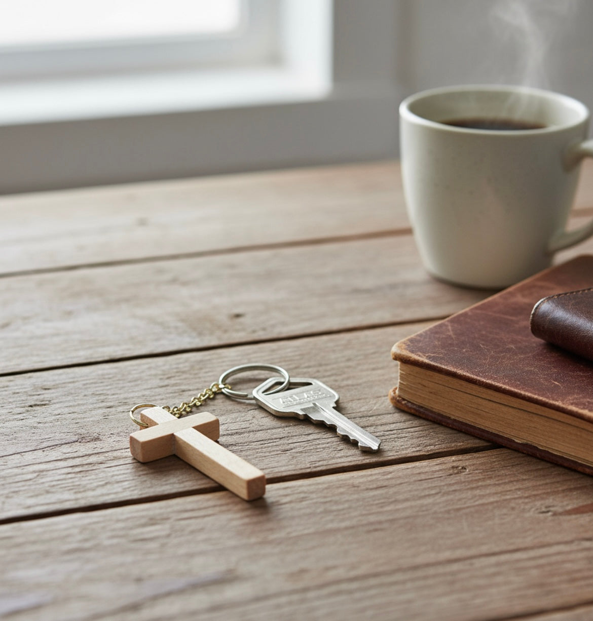 faith-inspired keychain gift
