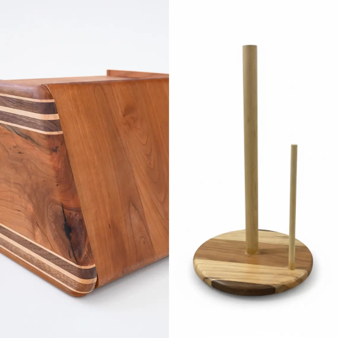 Handcrafted Cherry and Walnut bread box