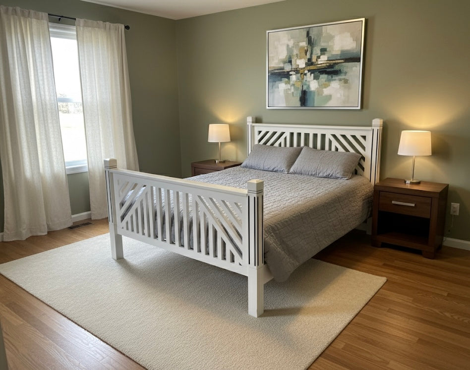 Lattice Estate Bed in bedroom setting