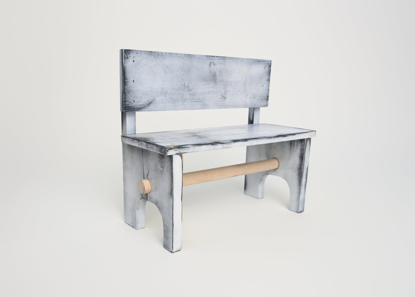 White Distressed Miniature Paper Towel Holder