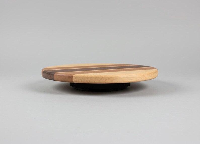 Handcrafted Wooden Lazy Susan – Farmhouse Kitchen Organizer