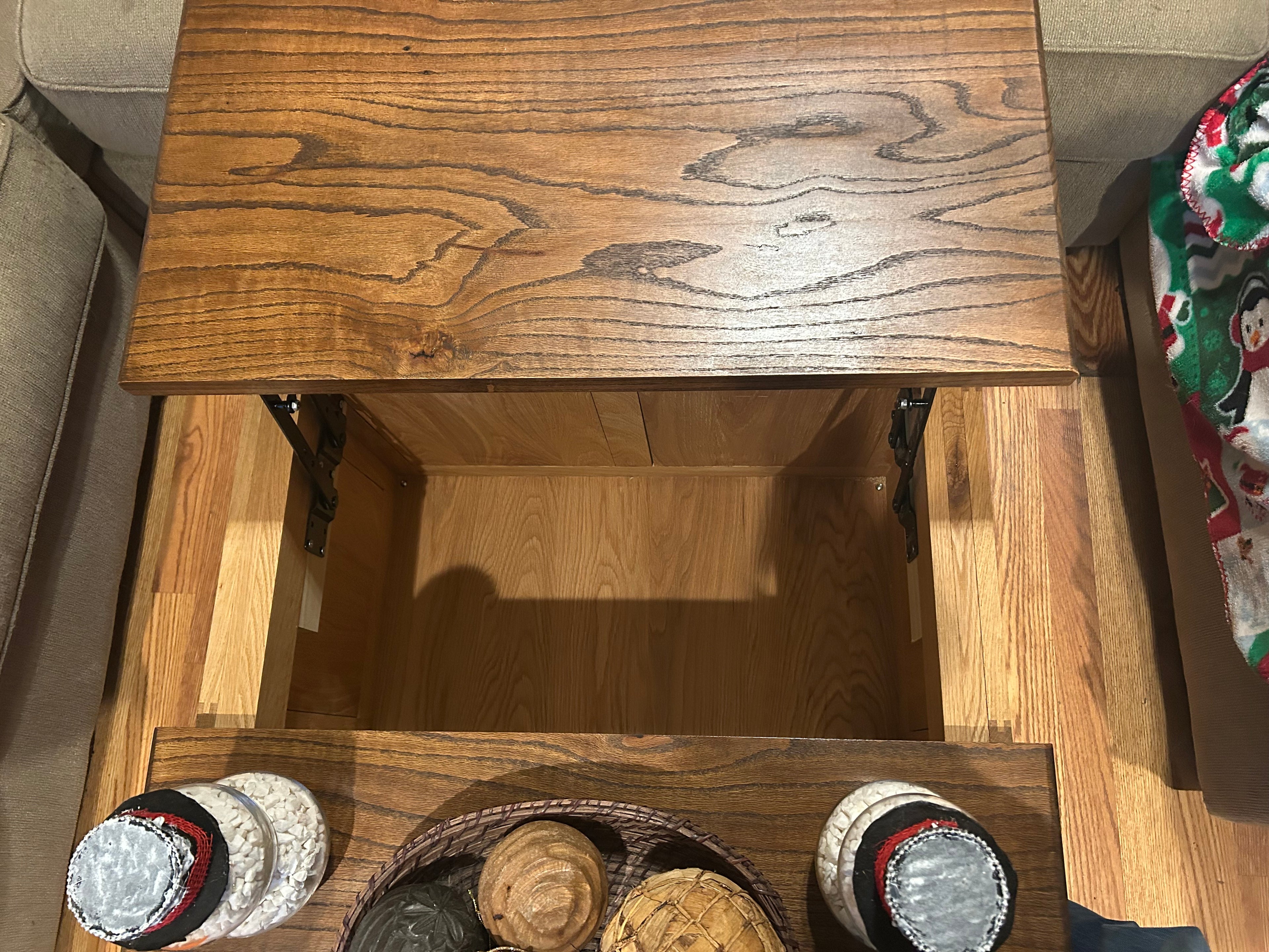 heirloom lift-top coffee table in living room