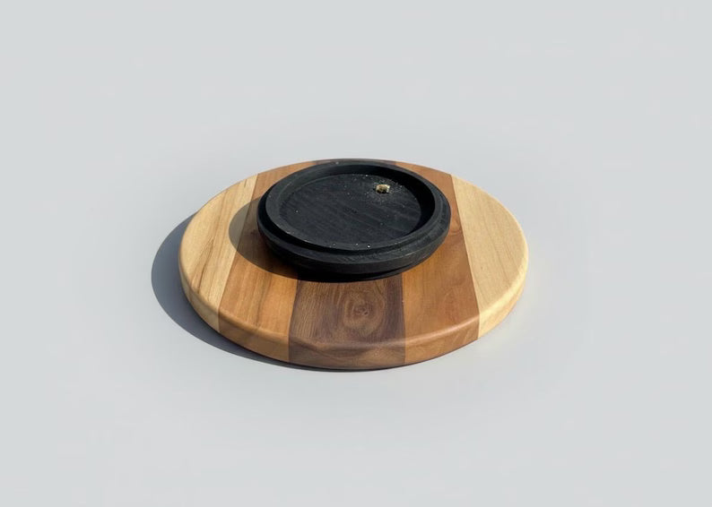 Handcrafted Wooden Lazy Susan – Farmhouse Kitchen Organizer