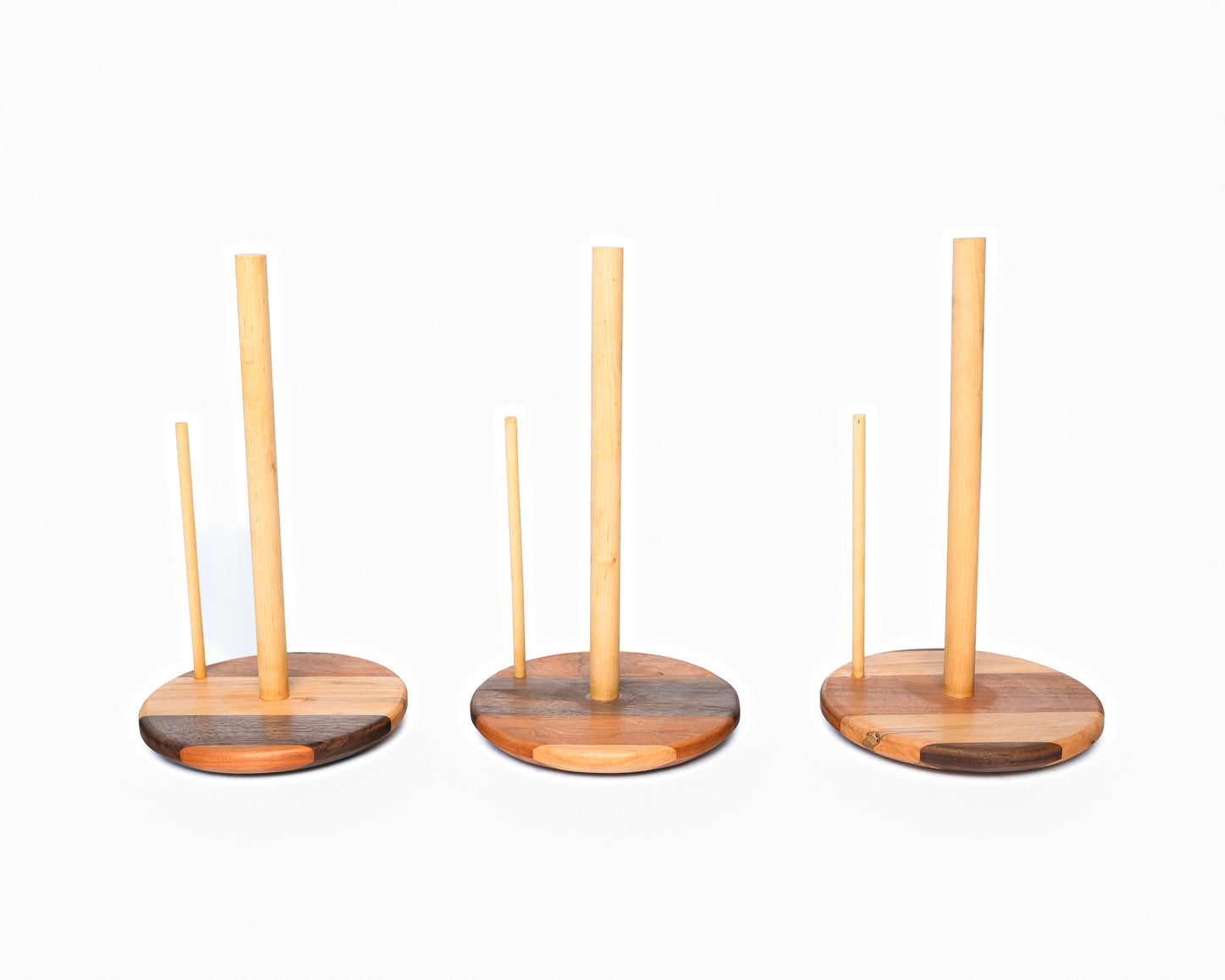 Sustainable Mixed-Wood Paper Towel Holder