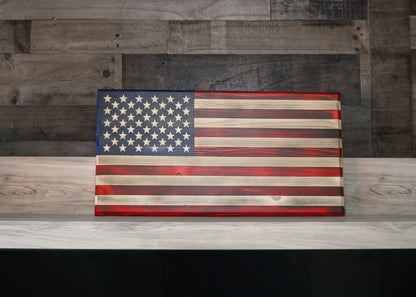 Veteran Made Wooden American Flag - Handcrafted Patriotic Wall Art