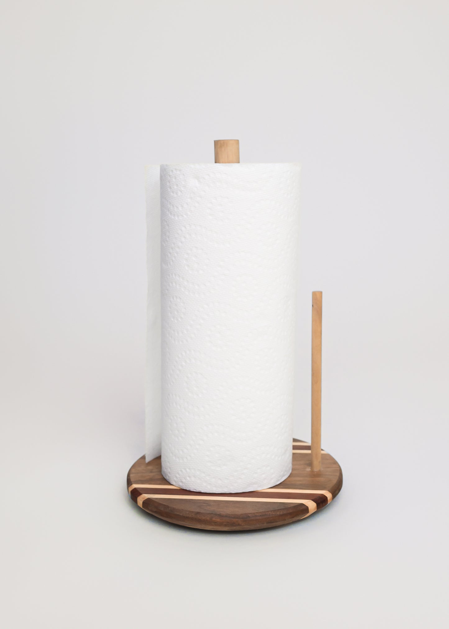 Tricolor Hardwood Vertical Paper Towel Holder
