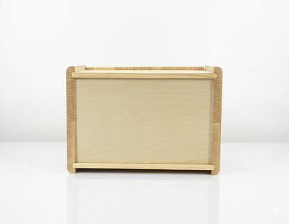 Wooden Bread Box with Spice Rack Shelf - Space Saving Countertop Storage