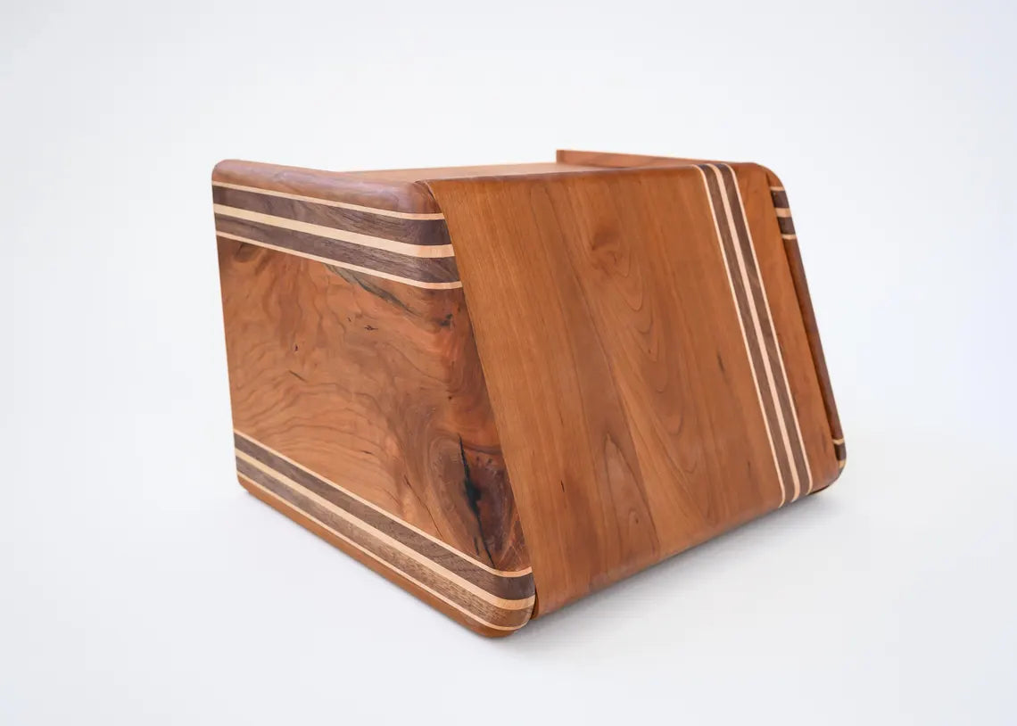 Handcrafted Cherry and Walnut bread box