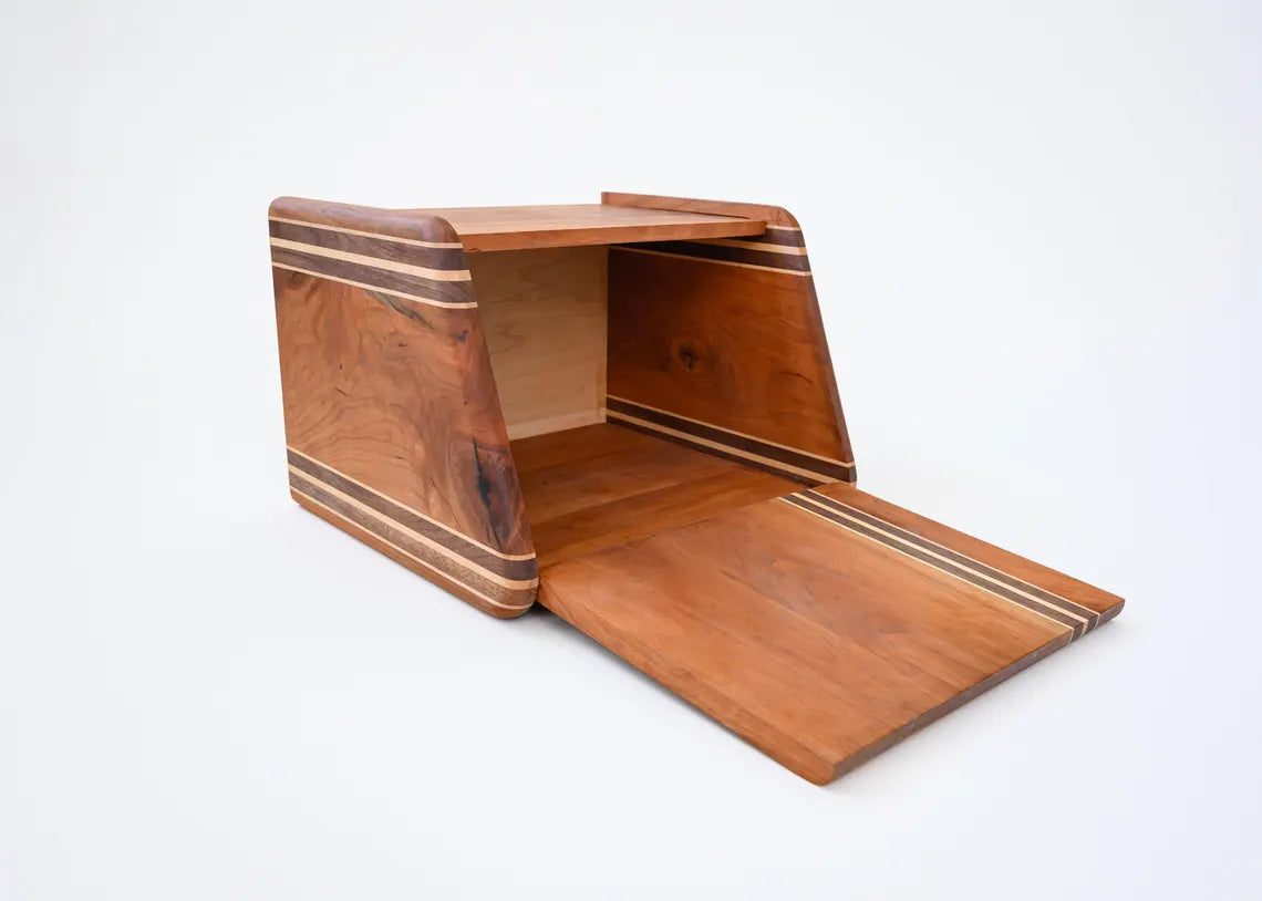 Handcrafted Cherry and Walnut bread box