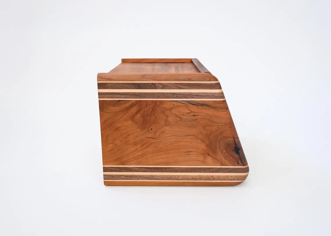 Handcrafted Cherry and Walnut bread box