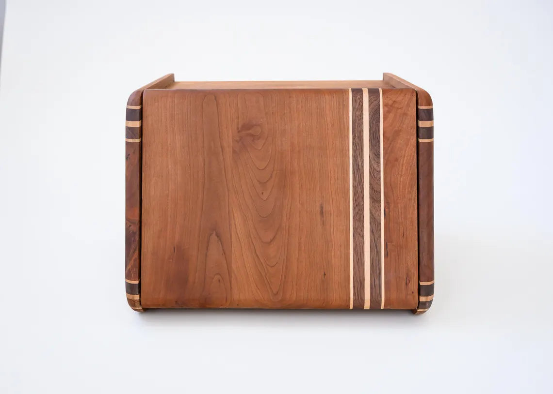 Handcrafted Cherry and Walnut bread box
