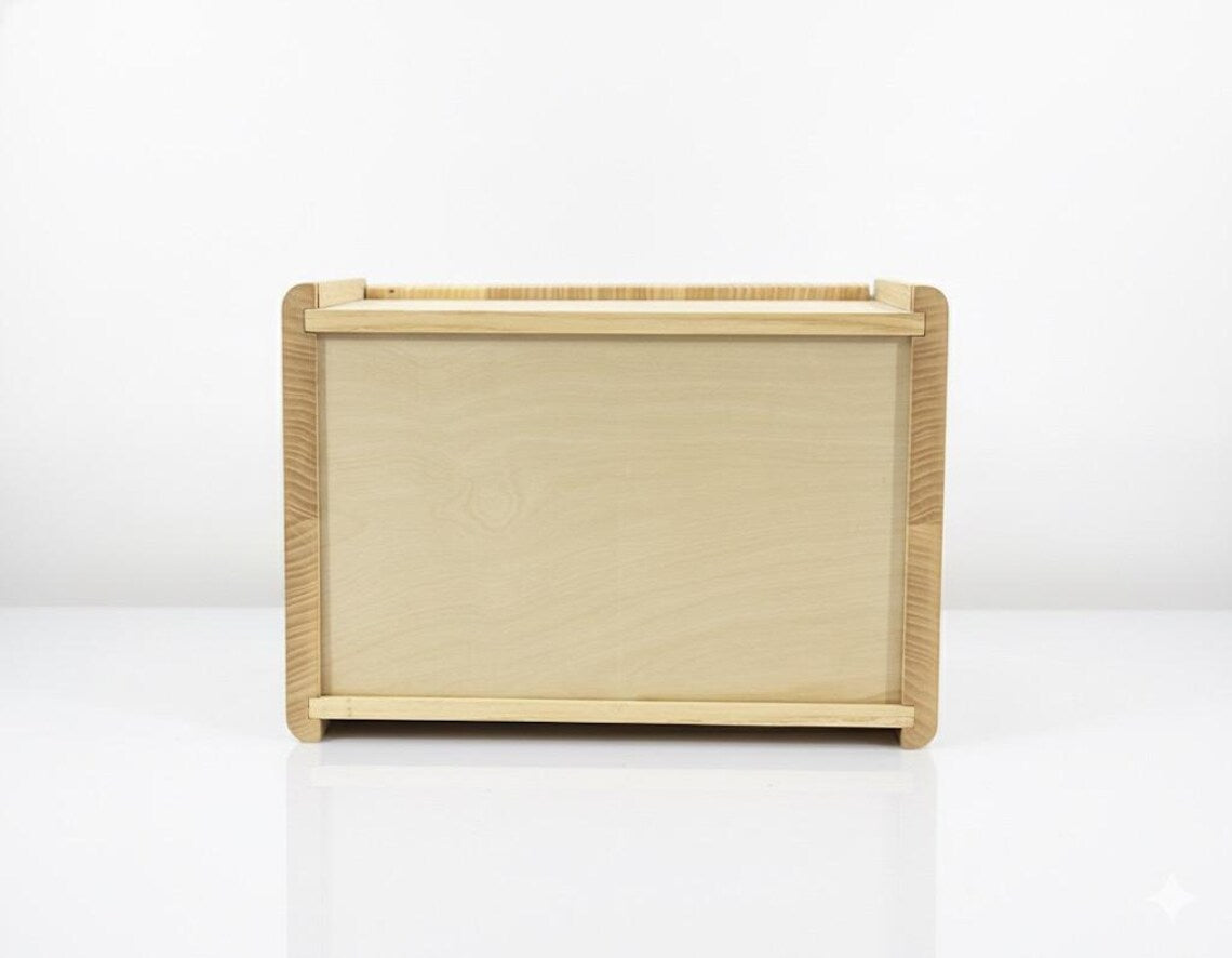 Handcrafted Ash Wood Bread Box