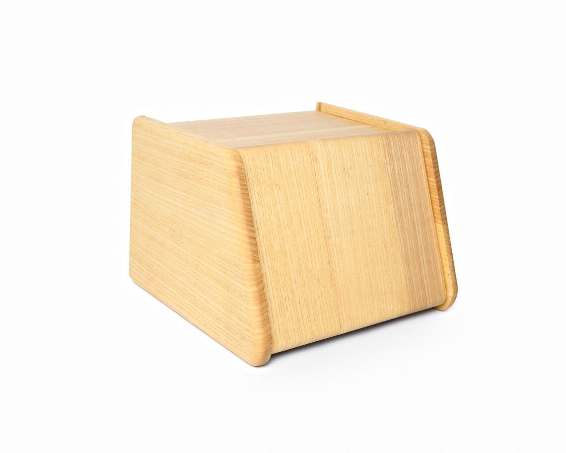 Handcrafted Ash Wood Bread Box