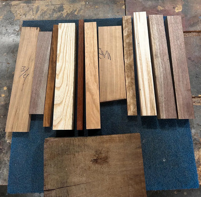 Premium Hardwood Scrap Box – 10 to 15 Pieces | Walnut, Ambrosia Maple, Cherry, Padauk, Oak/Ash | Kiln-Dried Wood for Turning, Coasters
