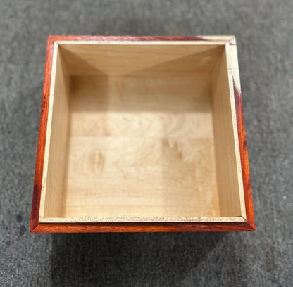 Handcrafted Hardwood Keepsake Box - Maple, Walnut, and Purpleheart