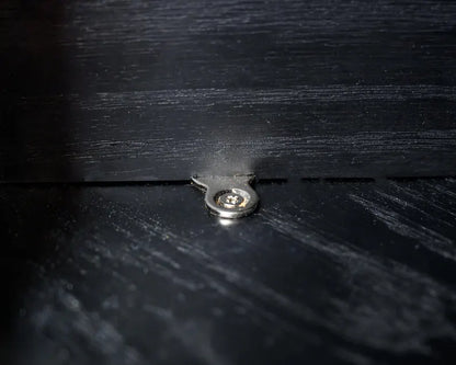 Handcrafted Ebonized Red Oak corner bread box.