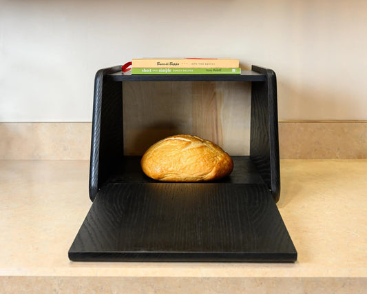 Handcrafted Ebonized Red Oak bread box
