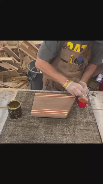 Handcrafted Walnut and Padauk bread box.