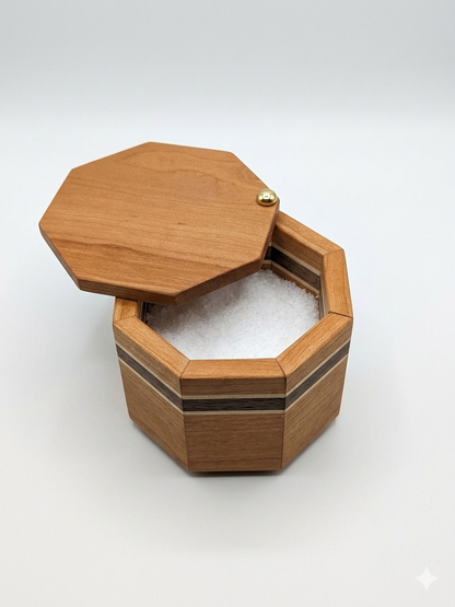 Handcrafted Kitchen Suite in Walnut or Cherry - Bread Box, Canister Set, Salt Cellar, Recipe Box - Modern Heirloom Wood Anniversary Gift