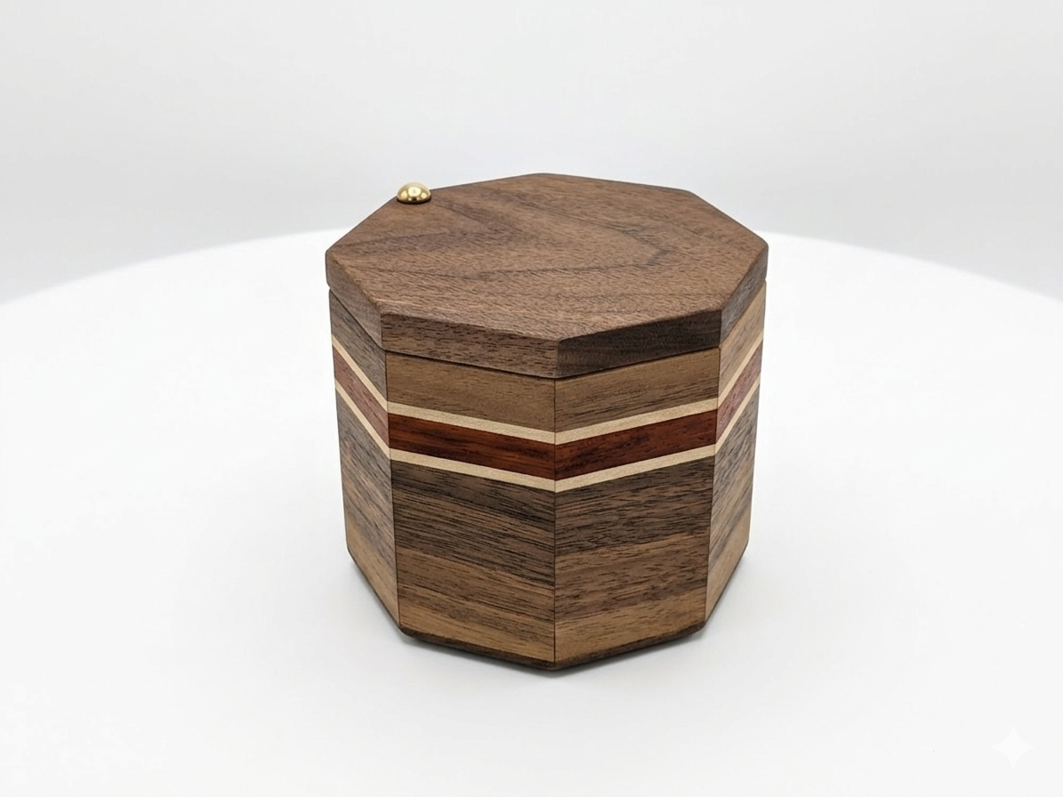 Handcrafted Kitchen Suite in Walnut or Cherry - Bread Box, Canister Set, Salt Cellar, Recipe Box - Modern Heirloom Wood Anniversary Gift