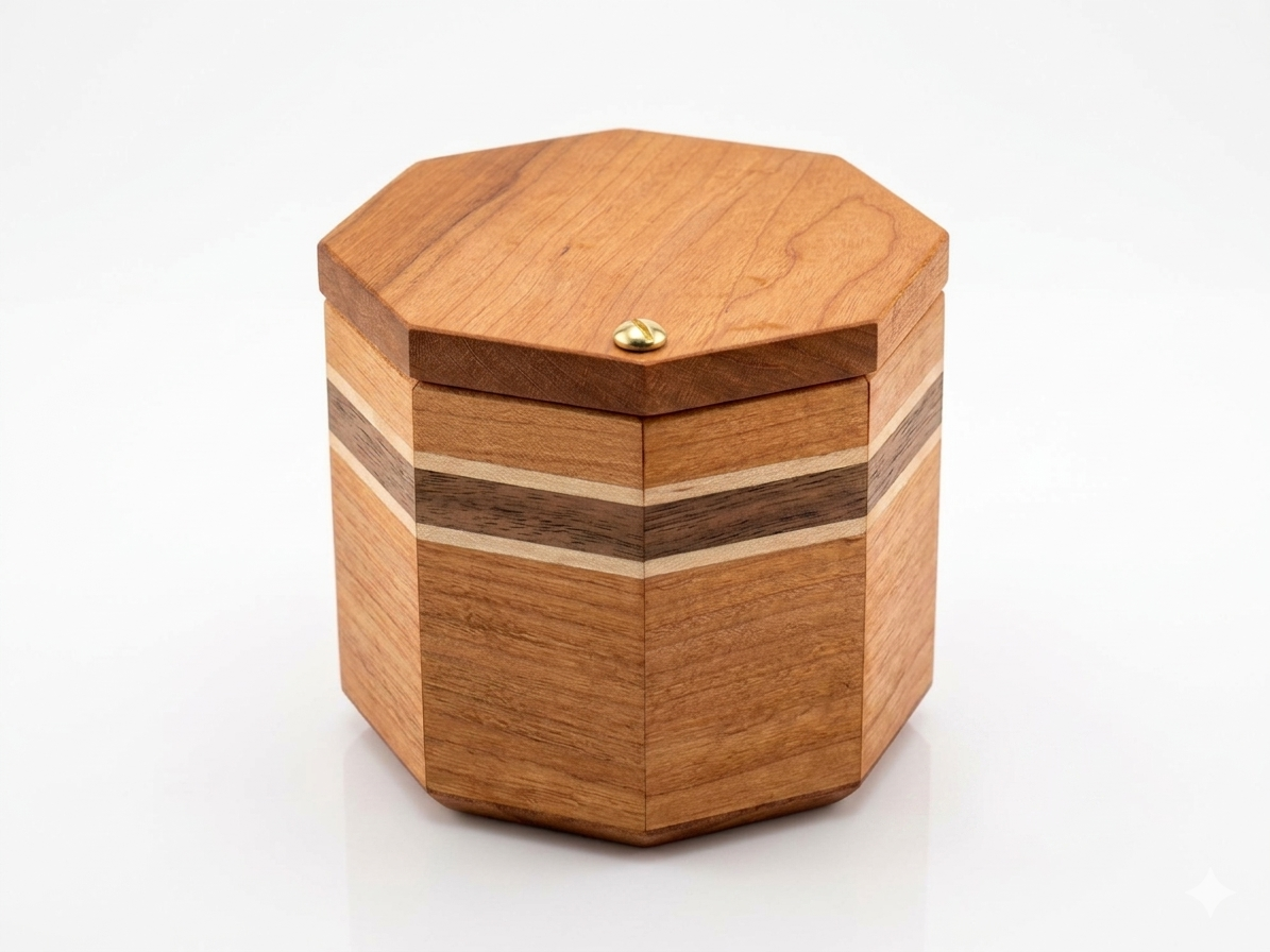 Handcrafted Kitchen Suite in Walnut or Cherry - Bread Box, Canister Set, Salt Cellar, Recipe Box - Modern Heirloom Wood Anniversary Gift