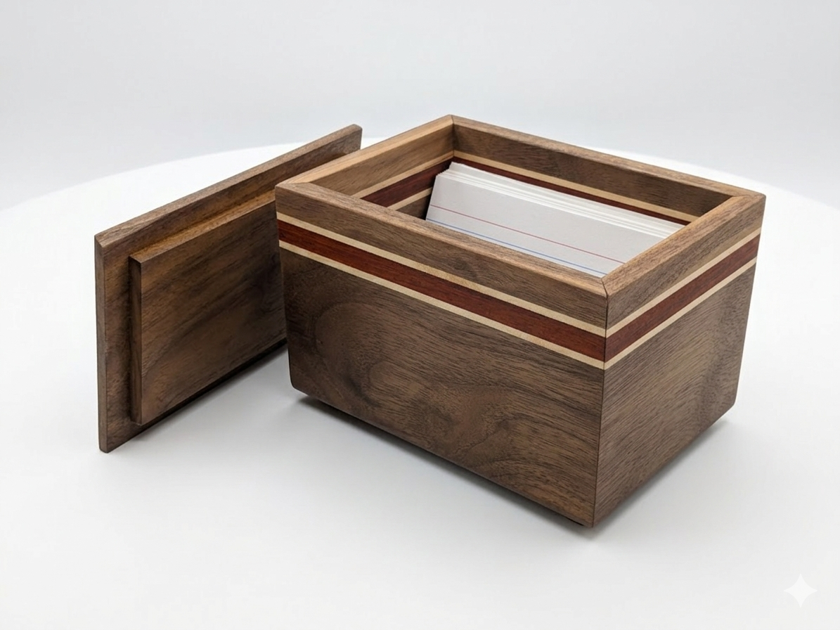 Handcrafted Kitchen Suite in Walnut or Cherry - Bread Box, Canister Set, Salt Cellar, Recipe Box - Modern Heirloom Wood Anniversary Gift