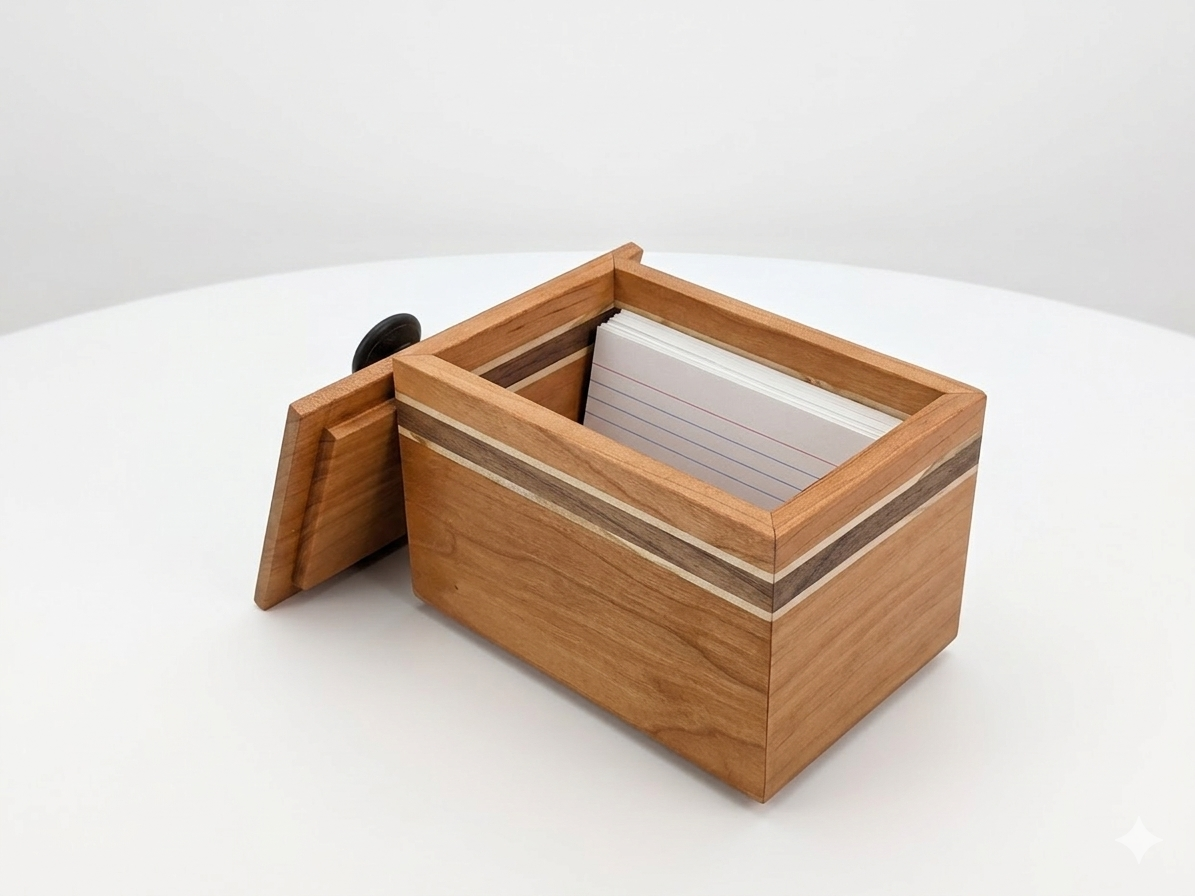 Handcrafted Kitchen Suite in Walnut or Cherry - Bread Box, Canister Set, Salt Cellar, Recipe Box - Modern Heirloom Wood Anniversary Gift